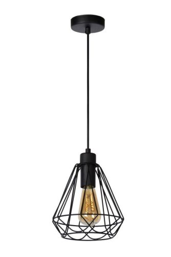 Светильник подвесной лофт KYARA 78385/20/30 Lucide чёрный 1 лампа, основание чёрное в стиле лофт  фото 2